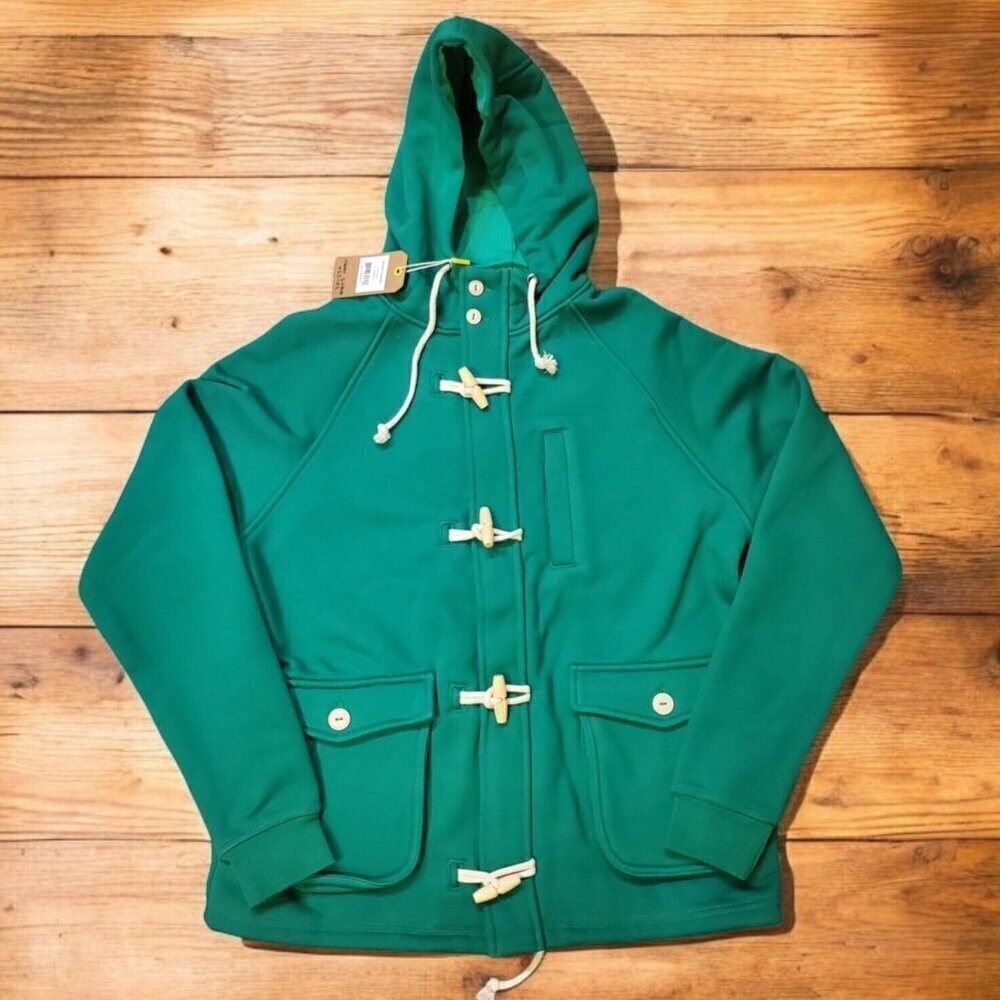Mcnairy & Co Duffel Hoodie‎ Mens M Kelly Green Zippered Pockets NWT MSRP $224